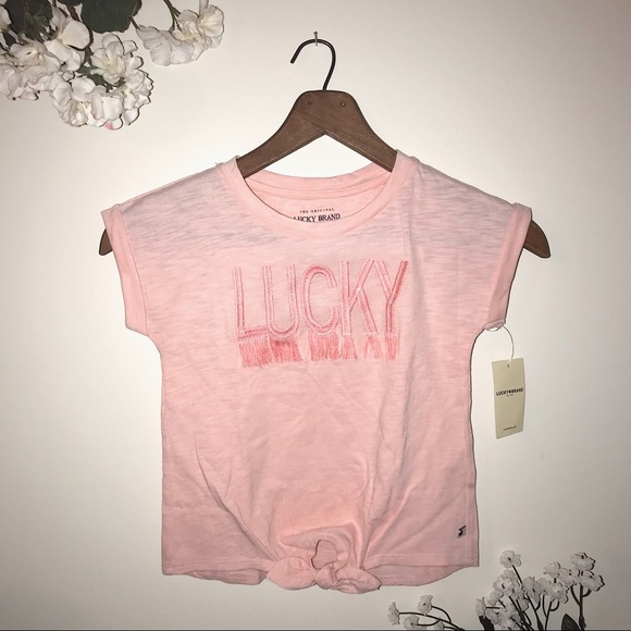 NWT Lucky Brand light pink short sleeve girls - Picture 6 of 6